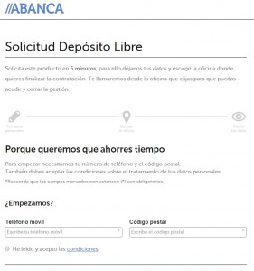 Depósito Libre paso 2